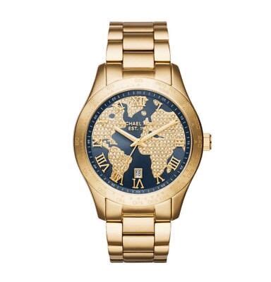 michael kors watch worldmap|Michael Kors World Map Runway Watch, 43.5mm Jewelry.